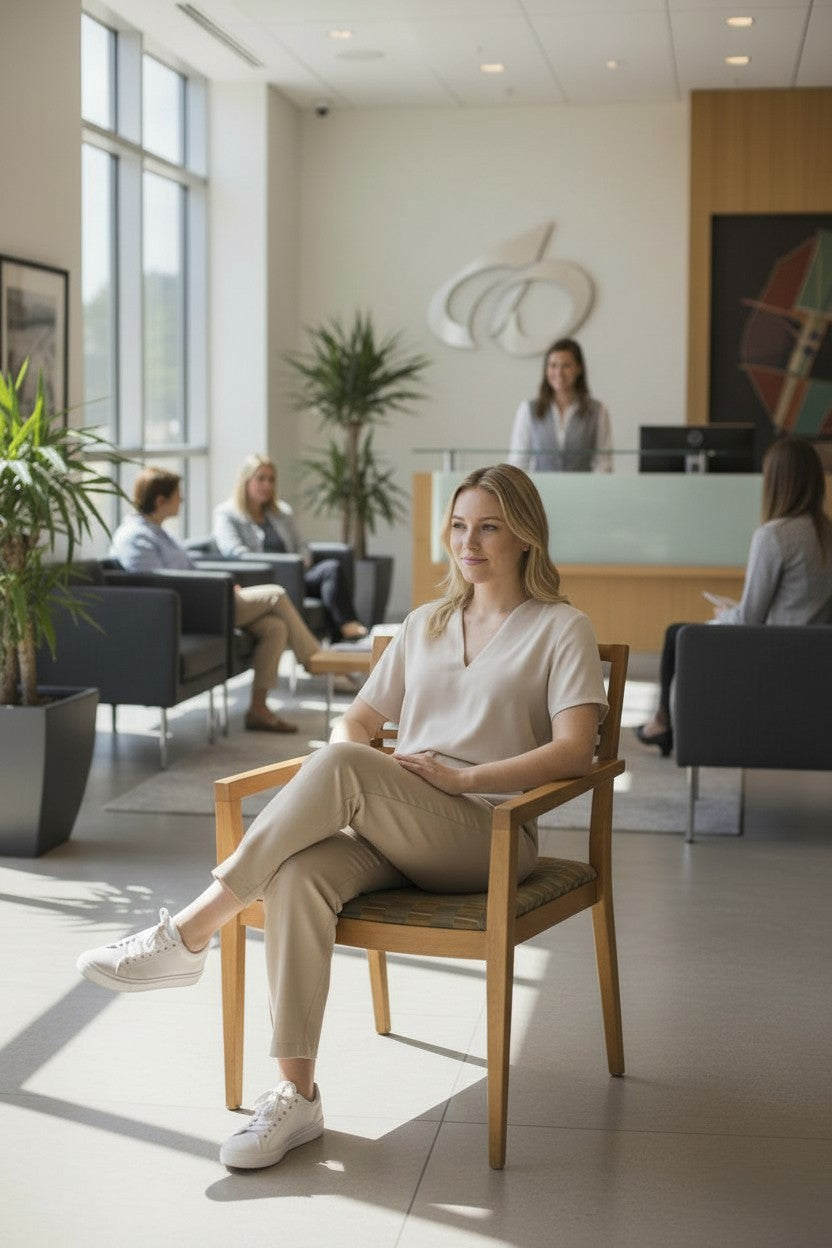 <tc>Knoll</tc> Studio : Chaise visiteur à lattes en bois Aperture (Remis à neuf)