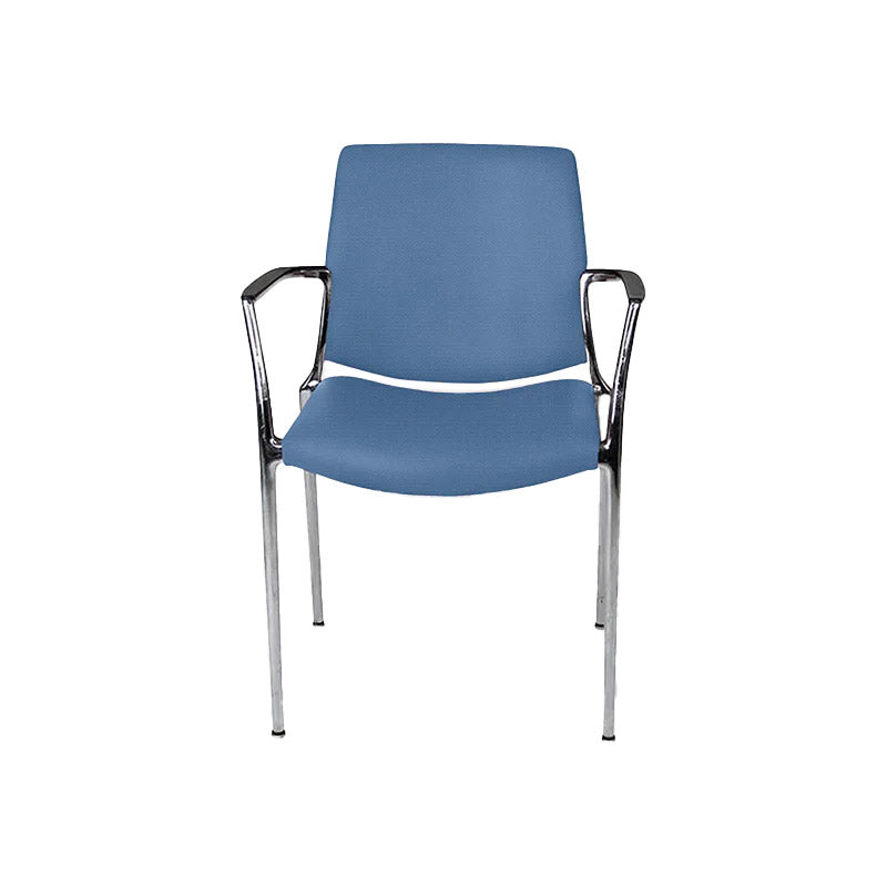<tc>Kusch & Co</tc>: Chaise Capa 4200 en tissu bleu - Reconditionnée