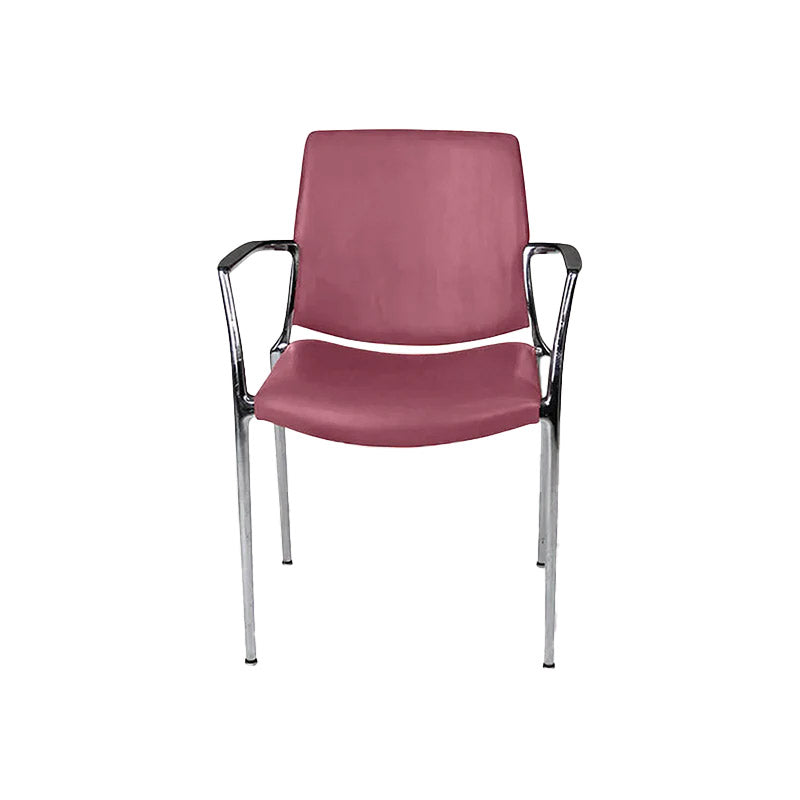 <tc>Kusch & Co</tc>: Chaise Capa 4200 en cuir bordeaux - Reconditionnée