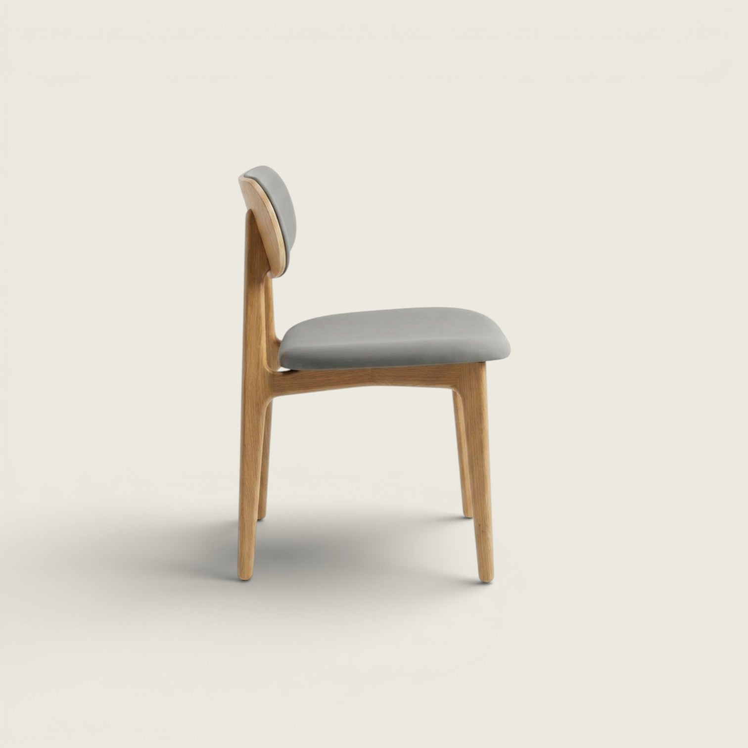 Modus : Visiteurs/Chaise d'appoint en tissu gris - Remis à neuf