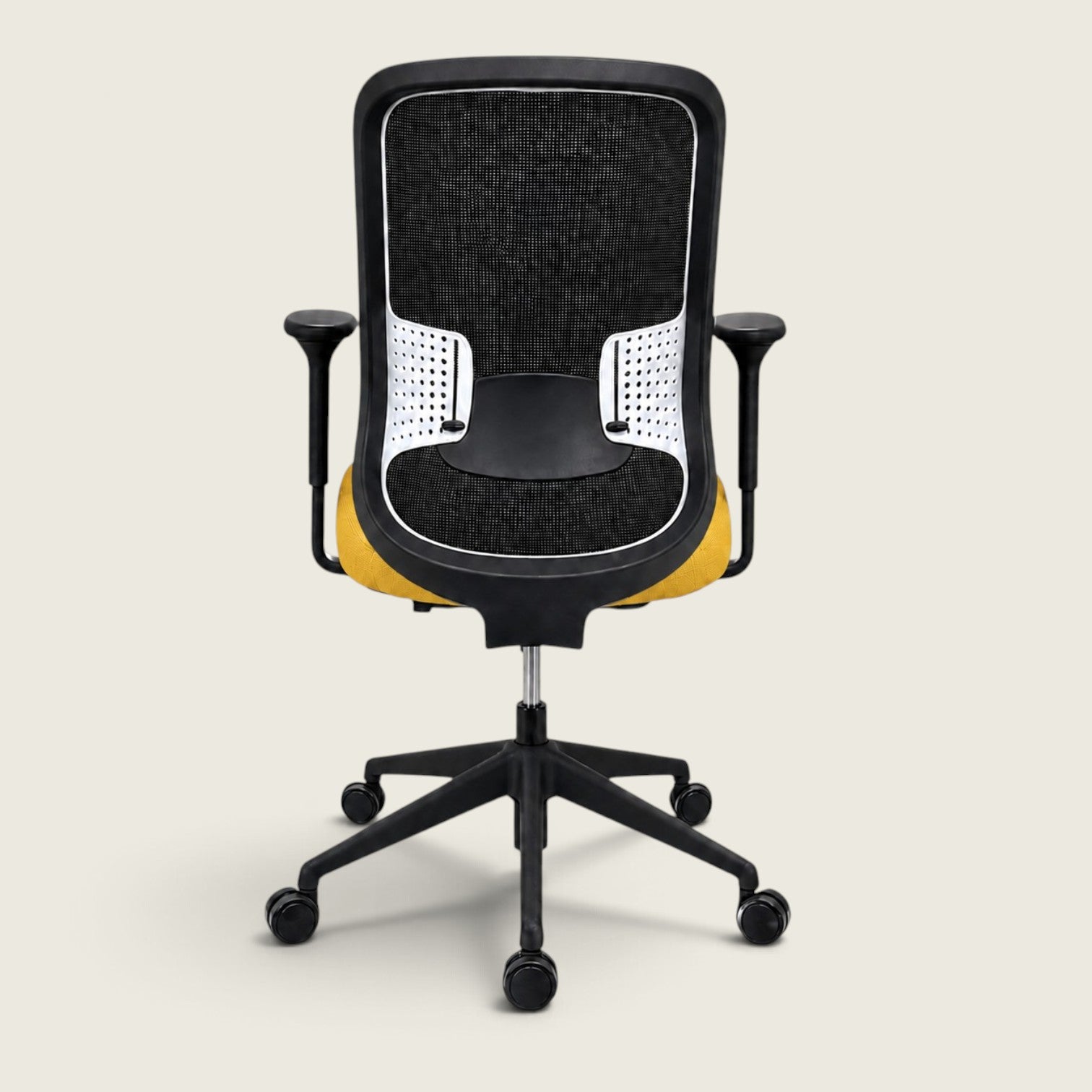 Orangebox : Do - Chaise de travail en tissu jaune - Remis à neuf