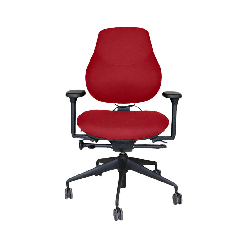 <tc>OrangeBox</tc>: Chaise de bureau Flo en tissu rouge - Reconditionnée