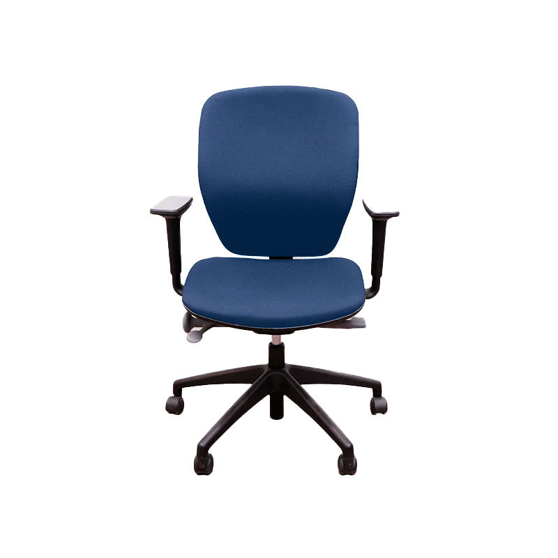 Orangebox: chaise de tâche Joy-02 en tissu bleu - rénové