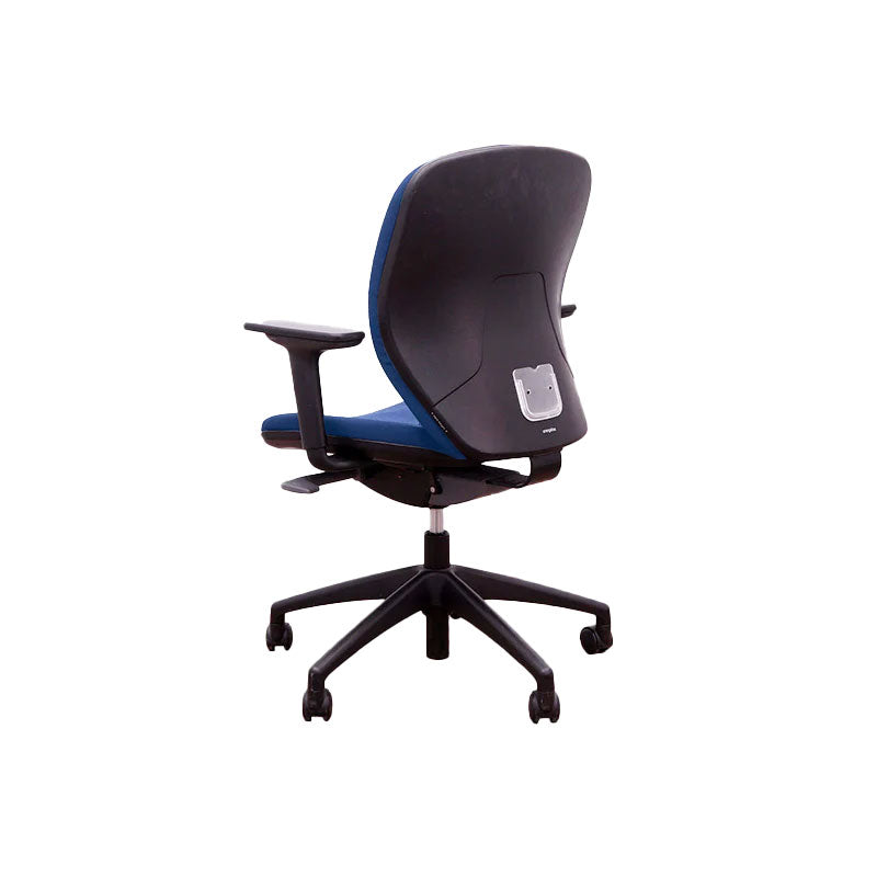 Orangebox: chaise de tâche Joy-02 en tissu bleu - rénové