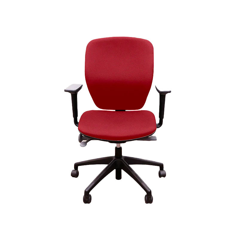 Orangebox: chaise de tâche Joy-02 en tissu rouge - rénové