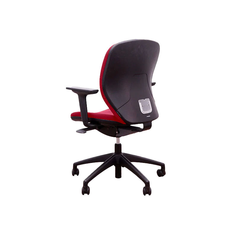 Orangebox: chaise de tâche Joy-02 en tissu rouge - rénové