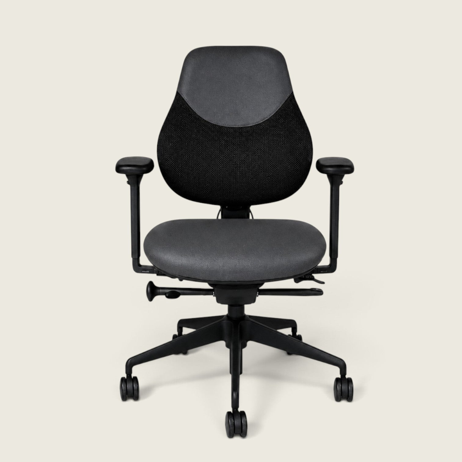 <tc>OrangeBox</tc>Fauteuil de bureau Flo en tissu gris - Remis à neuf