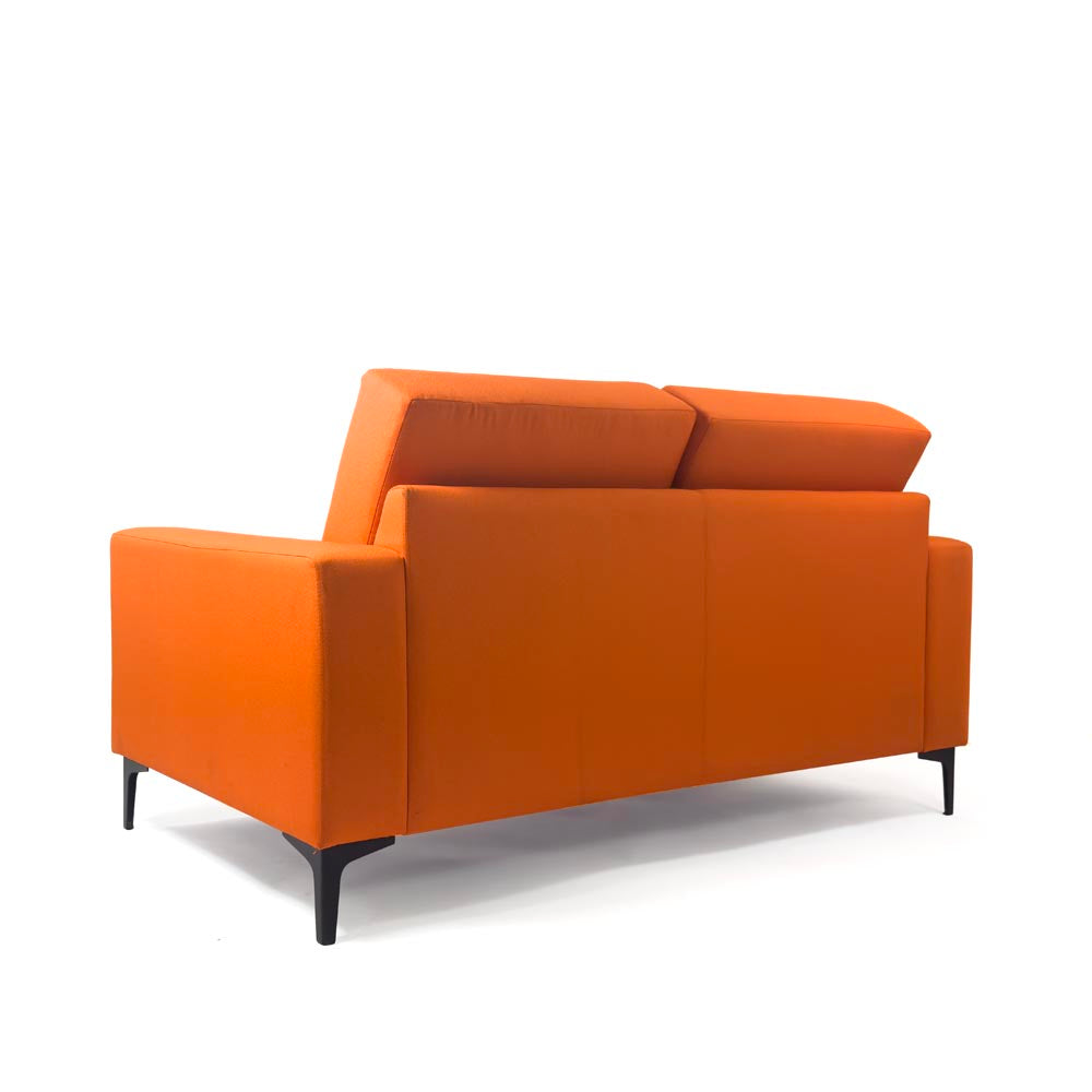 Pledge: Target Two Seater Sofa In Orange Fabric - Refurbished