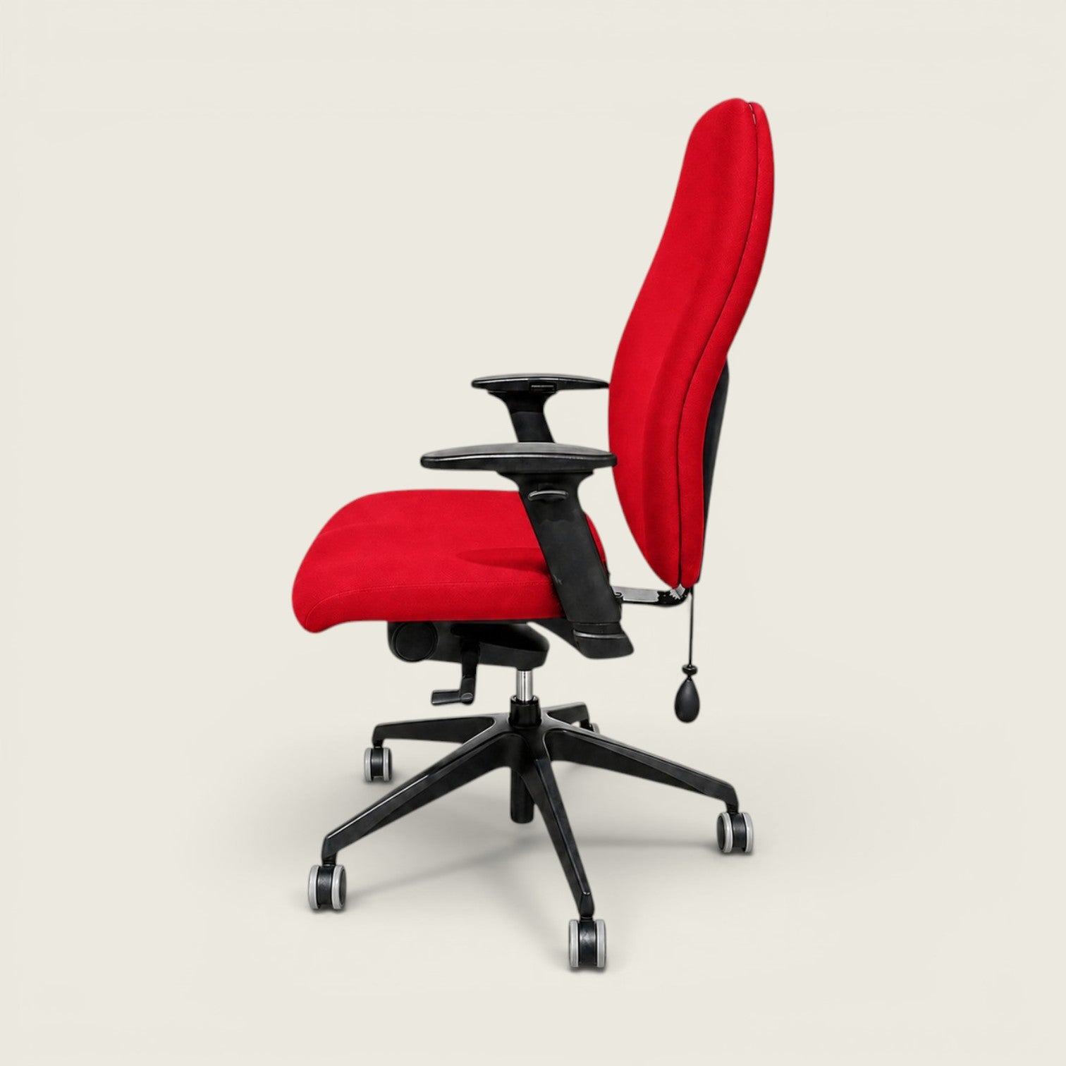 Posturite : Chaise de travail en rouge - Remis à neuf - Chaises de bureau