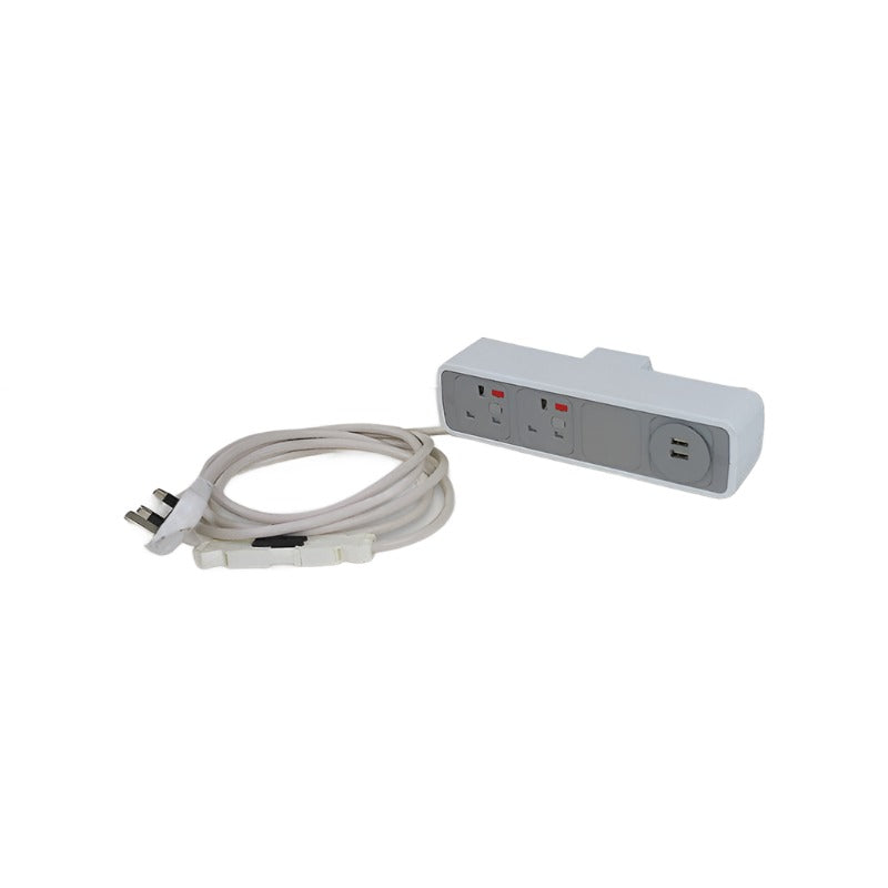 OE: Pulse Desk Power Module - 2x sockets fusionnés UK et 2 ports de charge USB TUF - rénovés