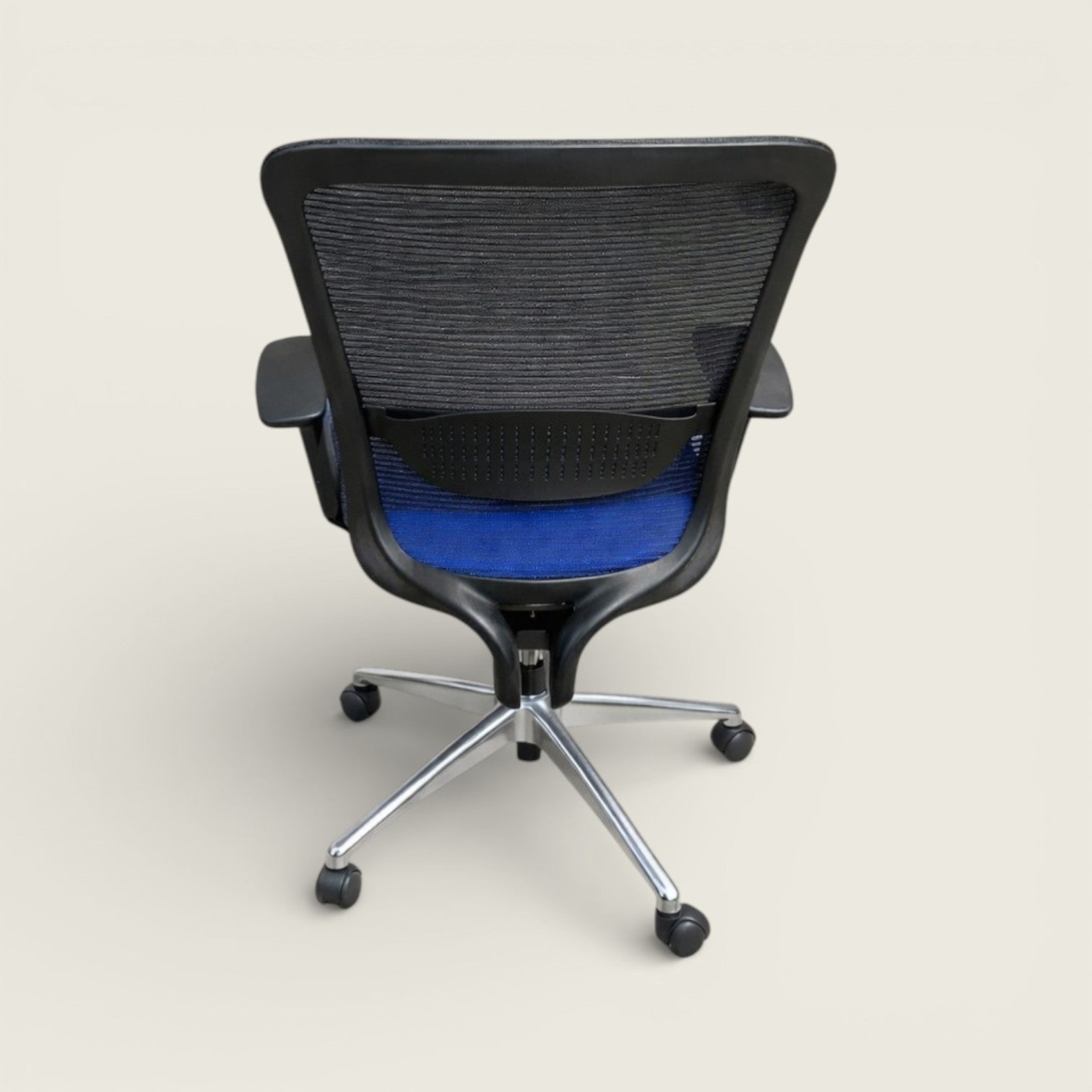 Chaise Saxen Don't Task en tissu bleu - Remis à neuf