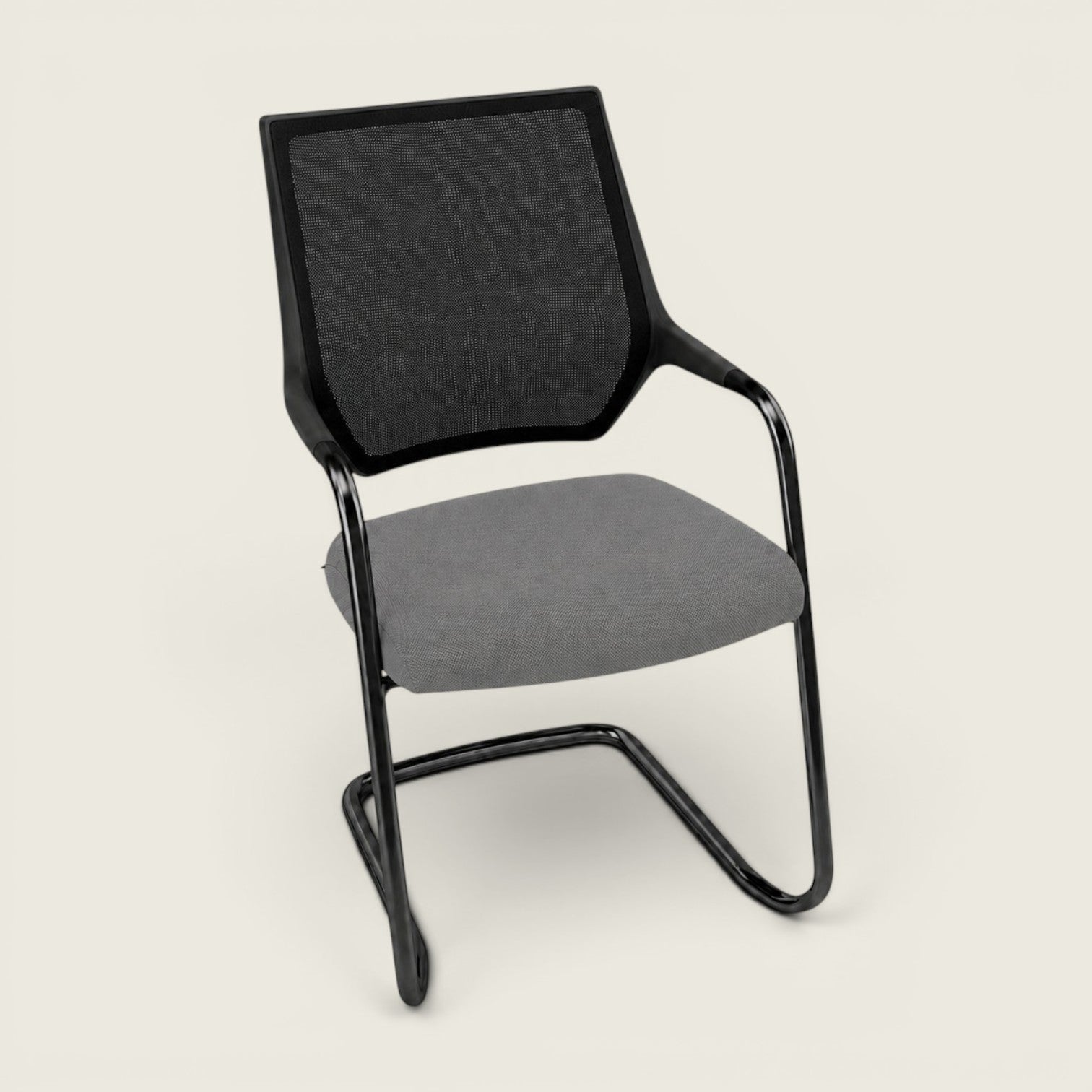 Sedus: Quarterback Cantilever Chair With a Black Mesh Back and Grey Seat - Refurbished