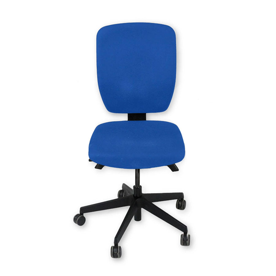 <tc>Senator</tc>: <tc>Dash</tc> Chaise de travail entièrement réglable en tissu bleu sans accoudoirs - Reconditionnée