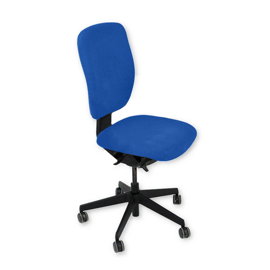 <tc>Senator</tc>: <tc>Dash</tc> Chaise de travail entièrement réglable en tissu bleu sans accoudoirs - Reconditionnée
