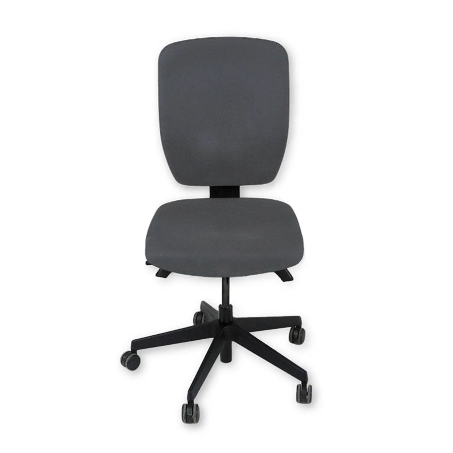 <tc>Senator</tc>: <tc>Dash</tc> Chaise de travail entièrement réglable en tissu gris sans accoudoirs - Reconditionnée