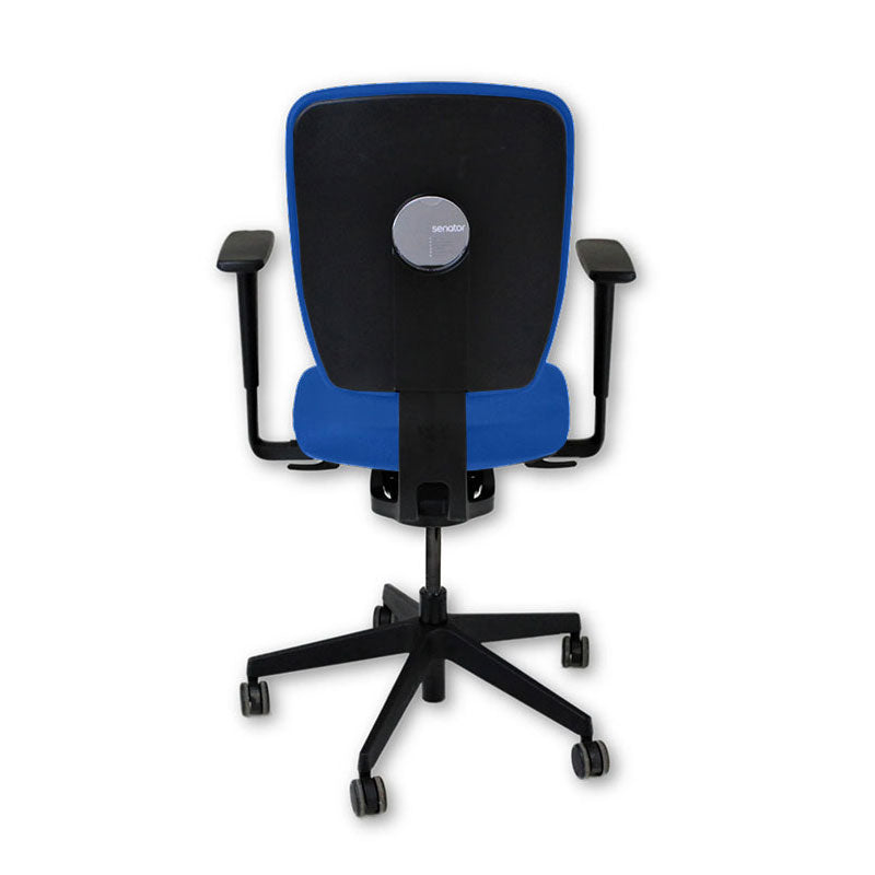 <tc>Senator</tc>: <tc>Dash</tc> Chaise de travail entièrement réglable en tissu bleu - Reconditionnée
