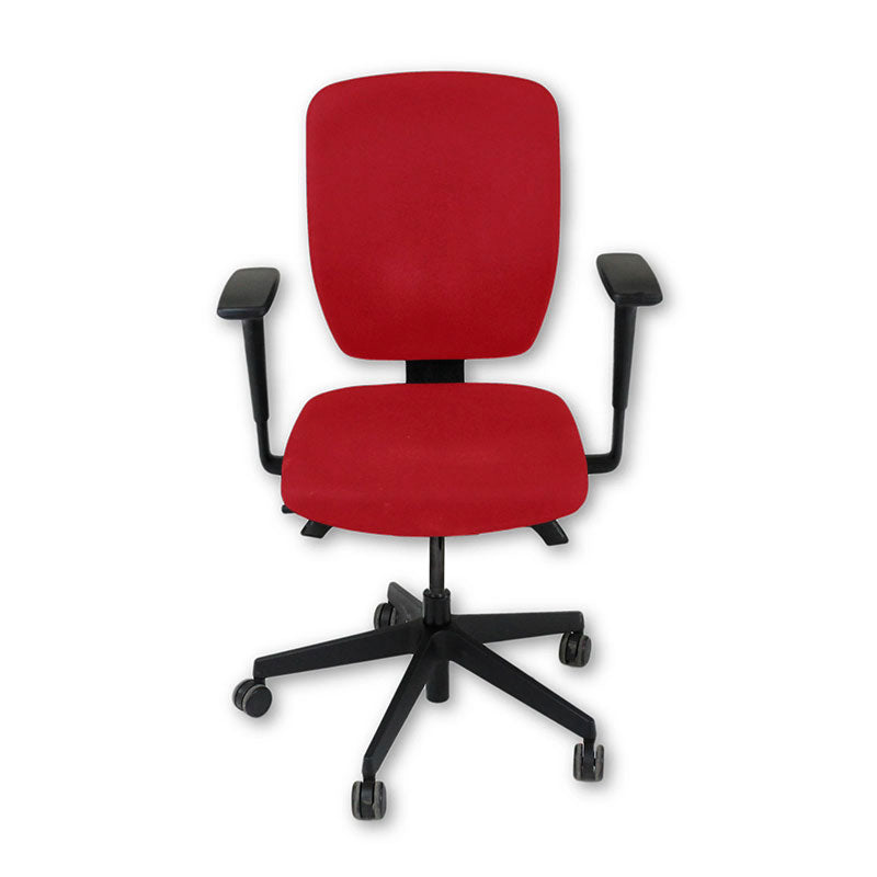 <tc>Senator</tc>: <tc>Dash</tc> Chaise de travail entièrement réglable en tissu rouge - Reconditionnée