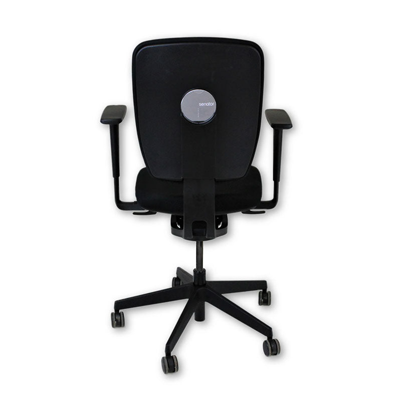 <tc>Senator</tc>: <tc>Dash</tc> Chaise de travail entièrement réglable en tissu noir - Reconditionnée