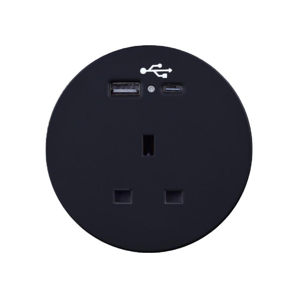 Module de puissance duo à ion ronde en noir en noir