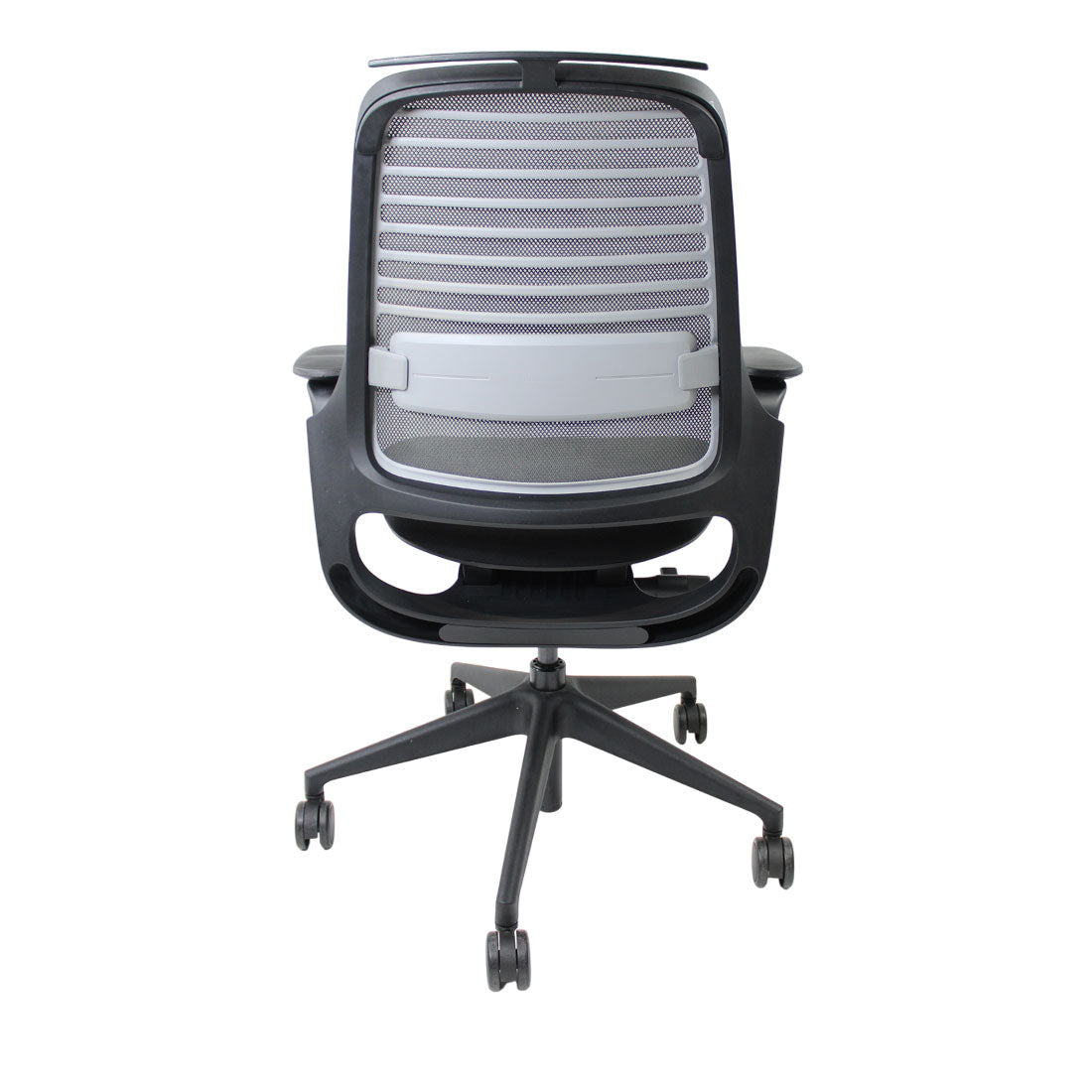 <tc>Steelcase</tc>: Chaise de bureau ergonomique Série 1 en tissu noir - Reconditionnée