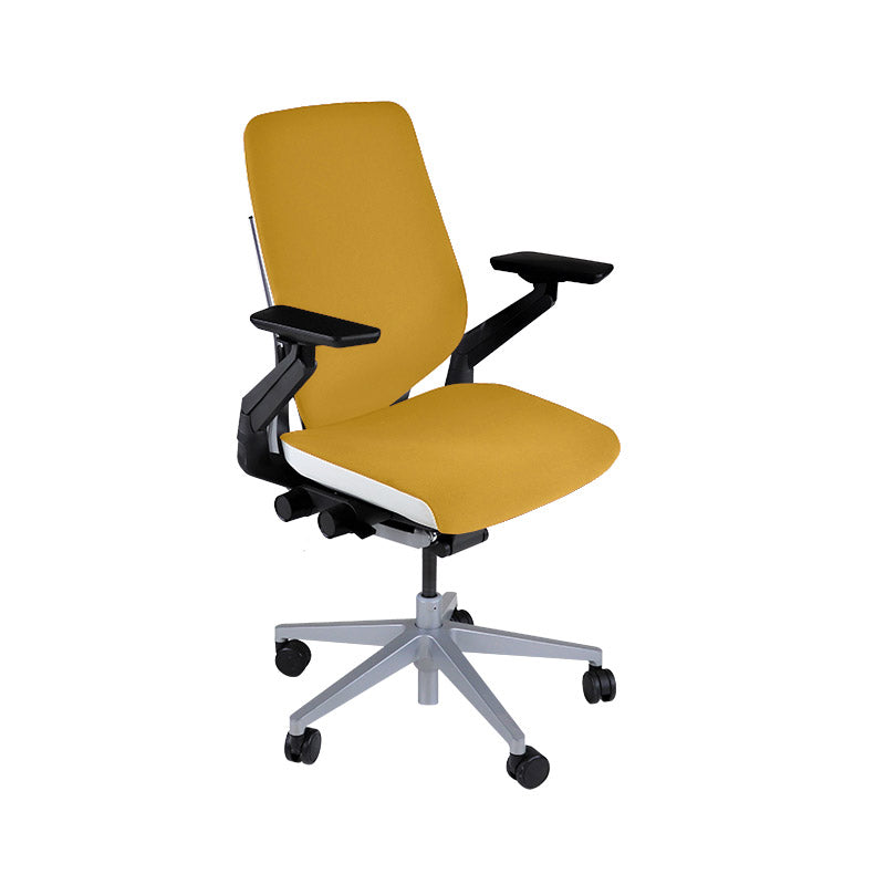 <tc>Steelcase</tc>: Chaise de bureau ergonomique Gesture - Tissu jaune - Reconditionnée