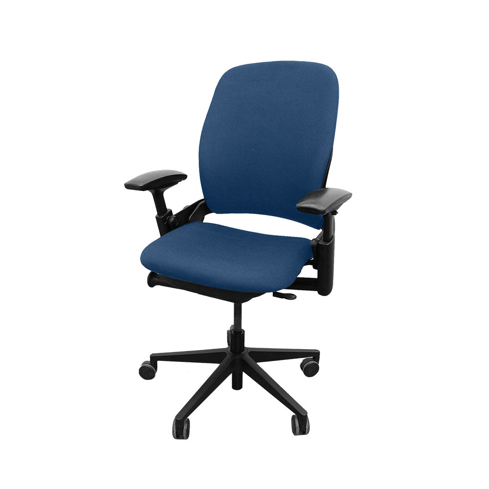 <tc>Steelcase</tc>: <tc>Leap V2</tc> Chaise de bureau à hauteur réglable avec accoudoirs uniquement - Tissu bleu - Reconditionnée