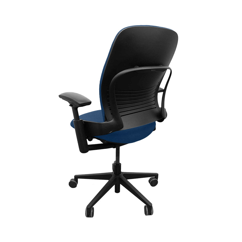 <tc>Steelcase</tc>: <tc>Leap V2</tc> Chaise de bureau à hauteur réglable avec accoudoirs uniquement - Tissu bleu - Reconditionnée