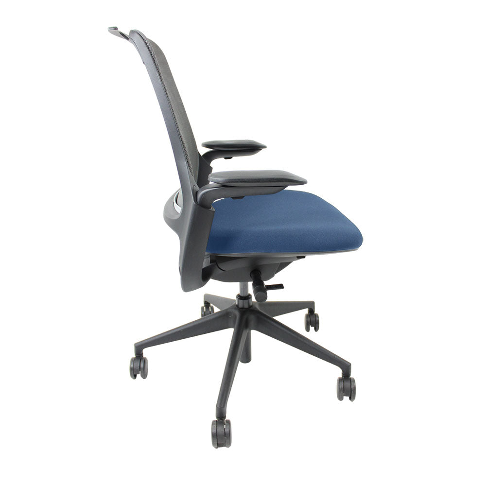 Steelcase: Series 1 Ergonomic Office Chair in Blue Fabric - Refurbished