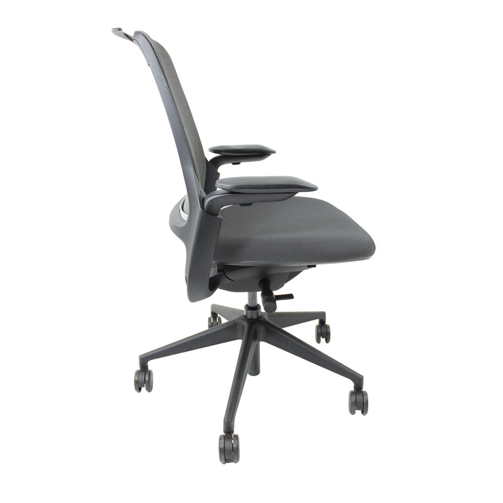 <tc>Steelcase</tc>: Chaise de bureau ergonomique Série 1 en tissu gris - Reconditionnée
