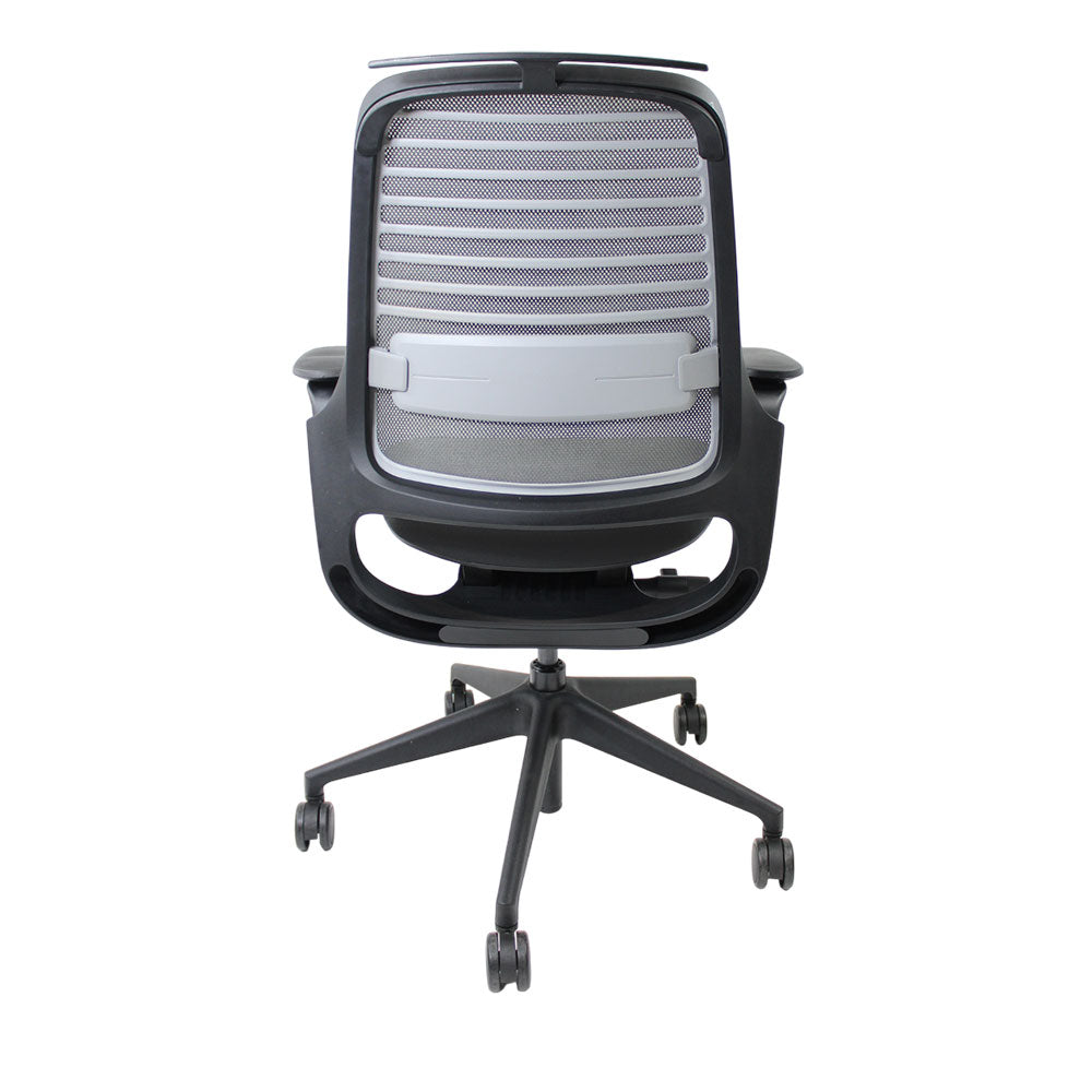 <tc>Steelcase</tc>: Chaise de bureau ergonomique Série 1 en tissu gris - Reconditionnée