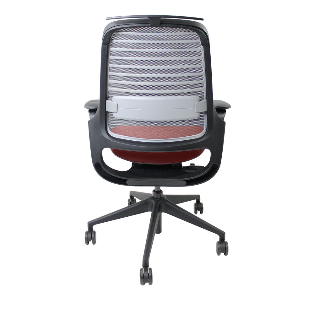 <tc>Steelcase</tc>: Chaise de bureau ergonomique Série 1 en tissu rouge - Reconditionnée