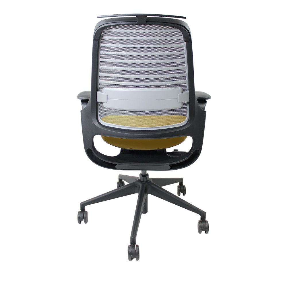 <tc>Steelcase</tc>: Chaise de bureau ergonomique Série 1 en tissu jaune - Reconditionnée