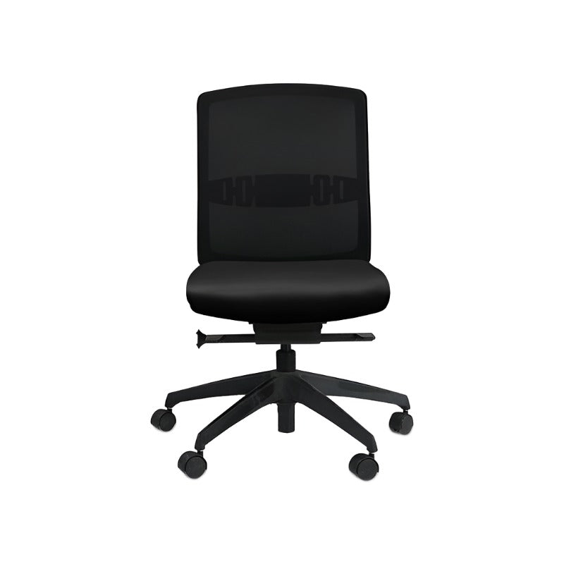 <tc>Steelcase</tc>: Chaise de travail Reply (cadre noir) sans accoudoirs - Reconditionnée