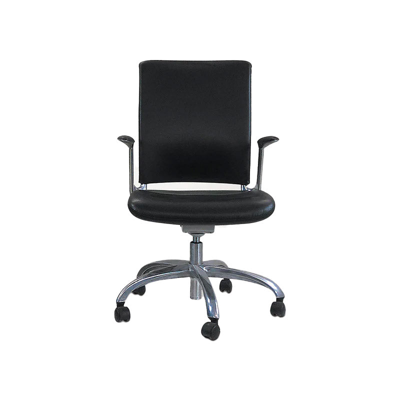 Verco: chaise de tâche en cuir haut en cuir en V-Smart - rénové