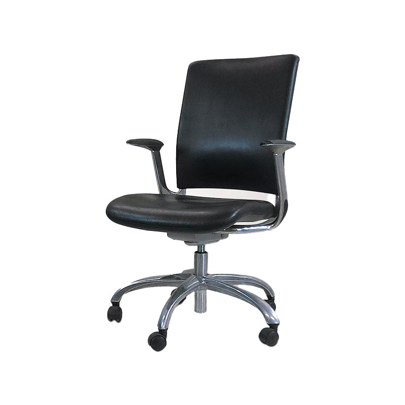 Verco: chaise de tâche en cuir haut en cuir en V-Smart - rénové
