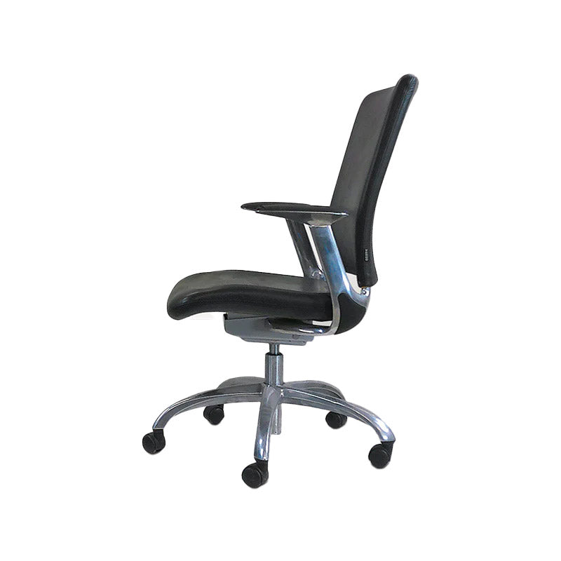 Verco: chaise de tâche en cuir haut en cuir en V-Smart - rénové