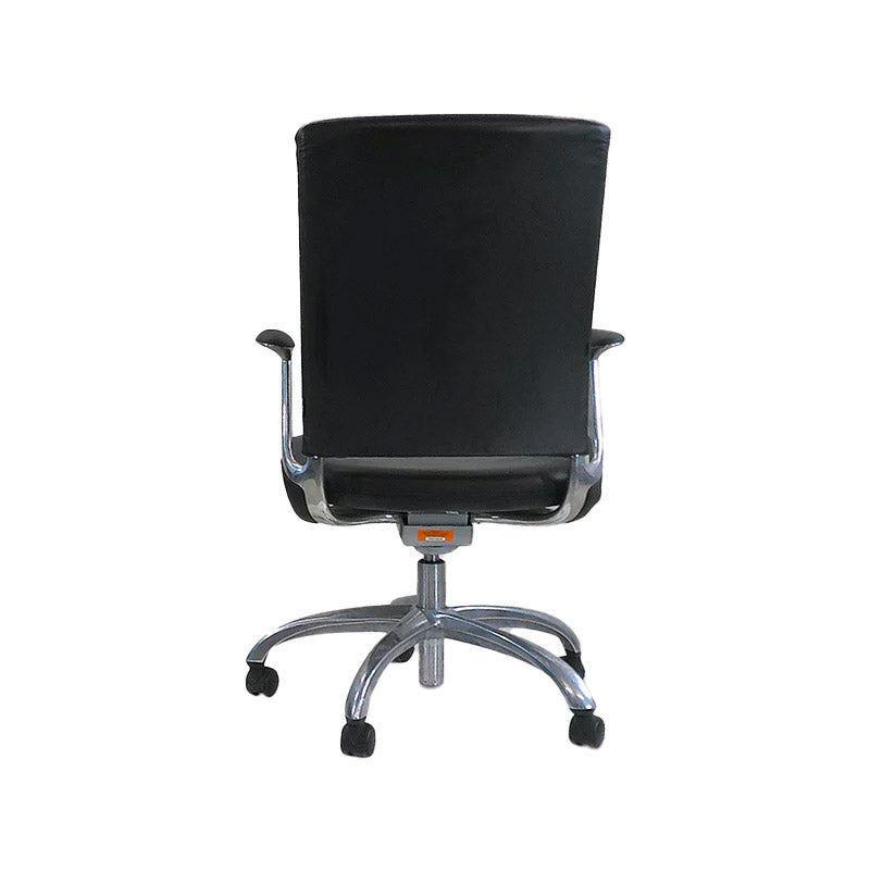 Verco: chaise de tâche en cuir haut en cuir en V-Smart - rénové