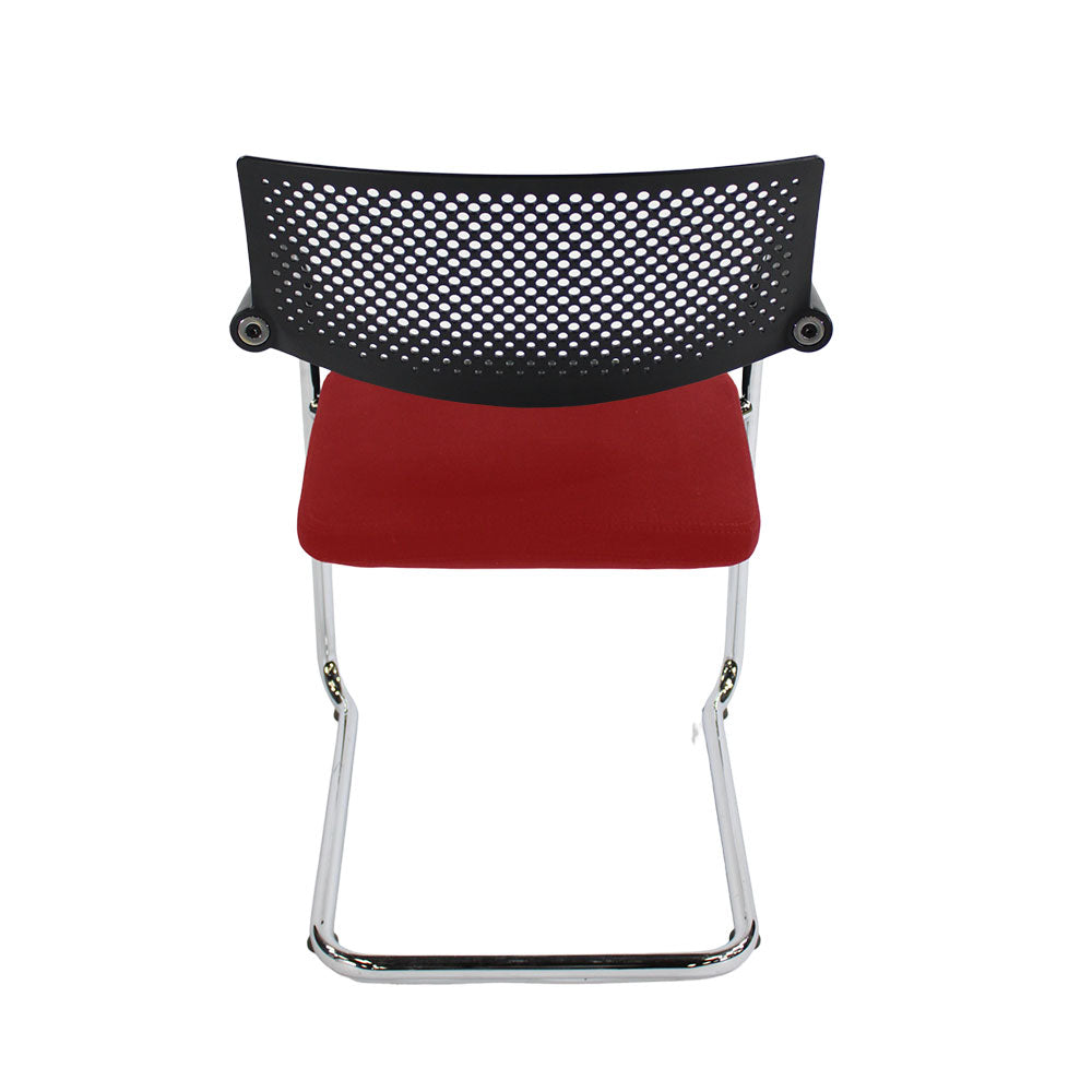 Vitra: VisaVis 2 Meeting Chair in Red Fabric - Refurbished