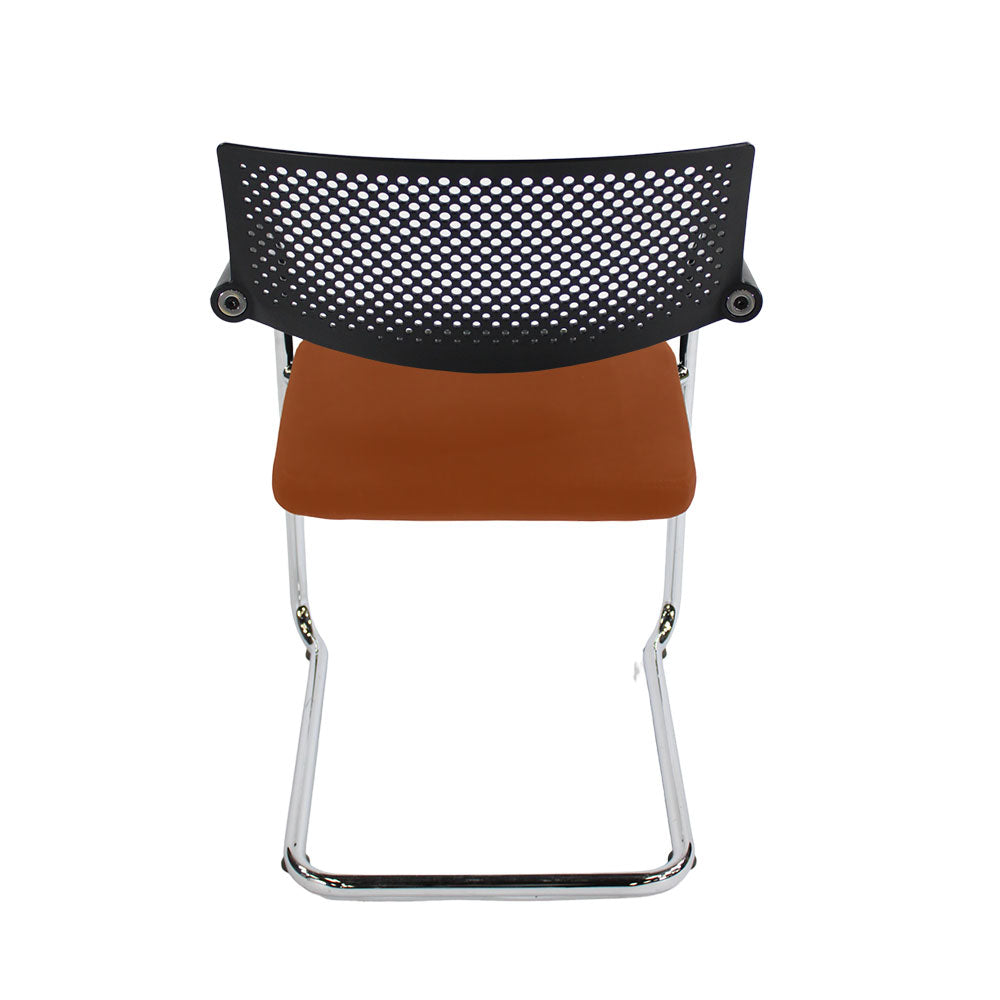 Vitra: VisaVis 2 Meeting Chair in Tan Leather - Refurbished
