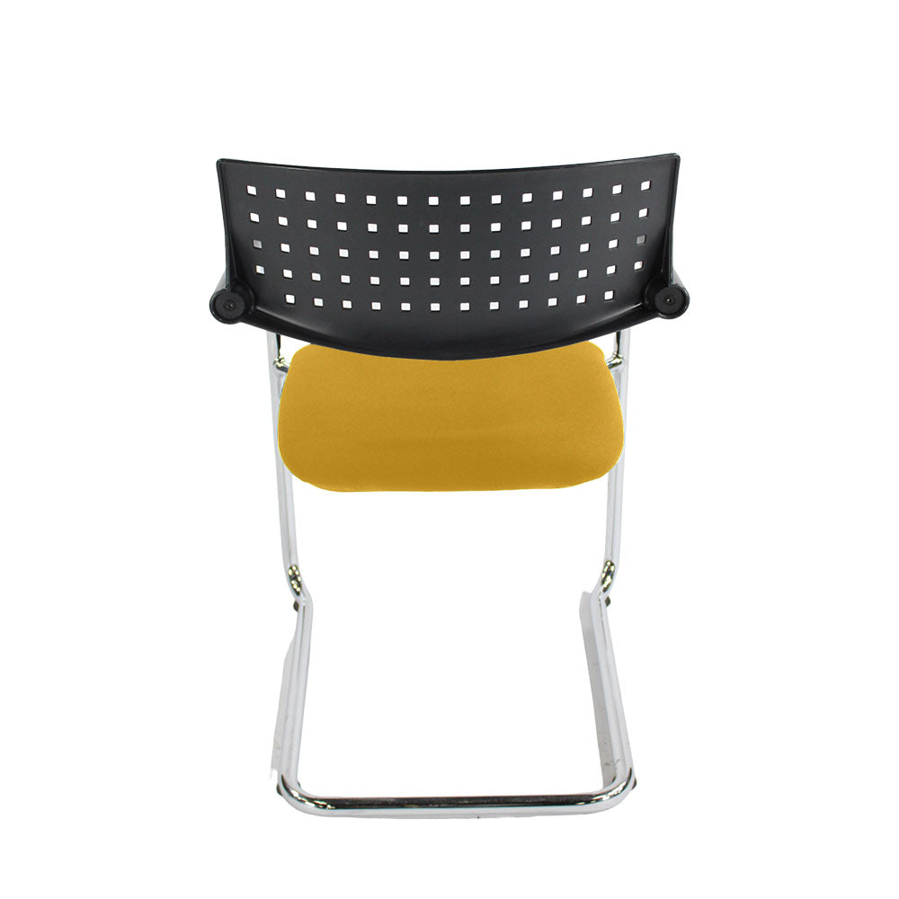 Vitra: VisaVis Meeting Chair in Yellow Fabric - Refurbished