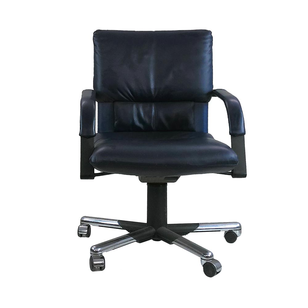 <tc>Vitra</tc>: Fauteuil de direction pivotant Imago Bellini en cuir violet - Reconditionné