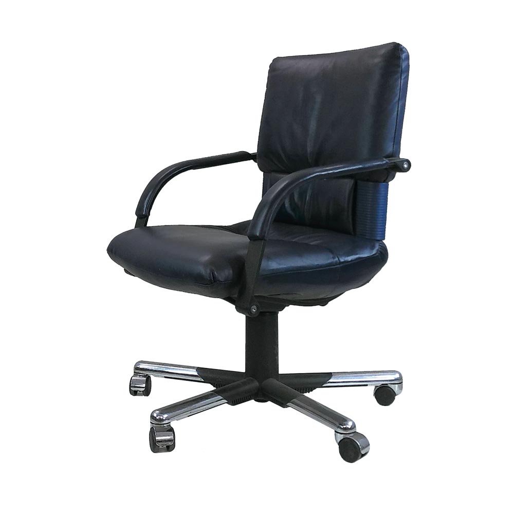<tc>Vitra</tc>: Fauteuil de direction pivotant Imago Bellini en cuir violet - Reconditionné