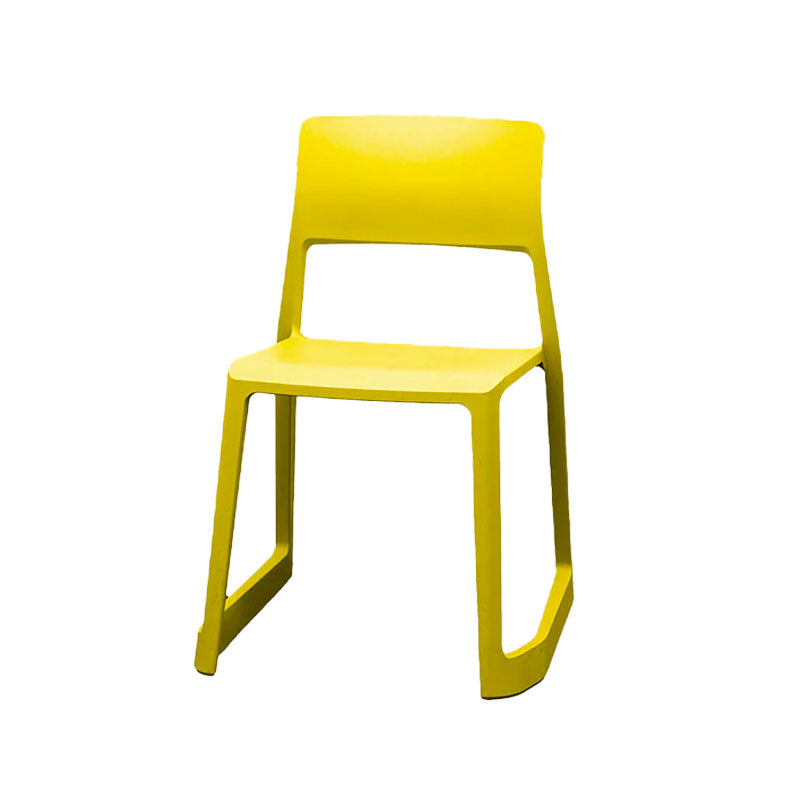 <tc>Vitra</tc>: Chaise de cantine Tip Ton - Jaune - Reconditionnée