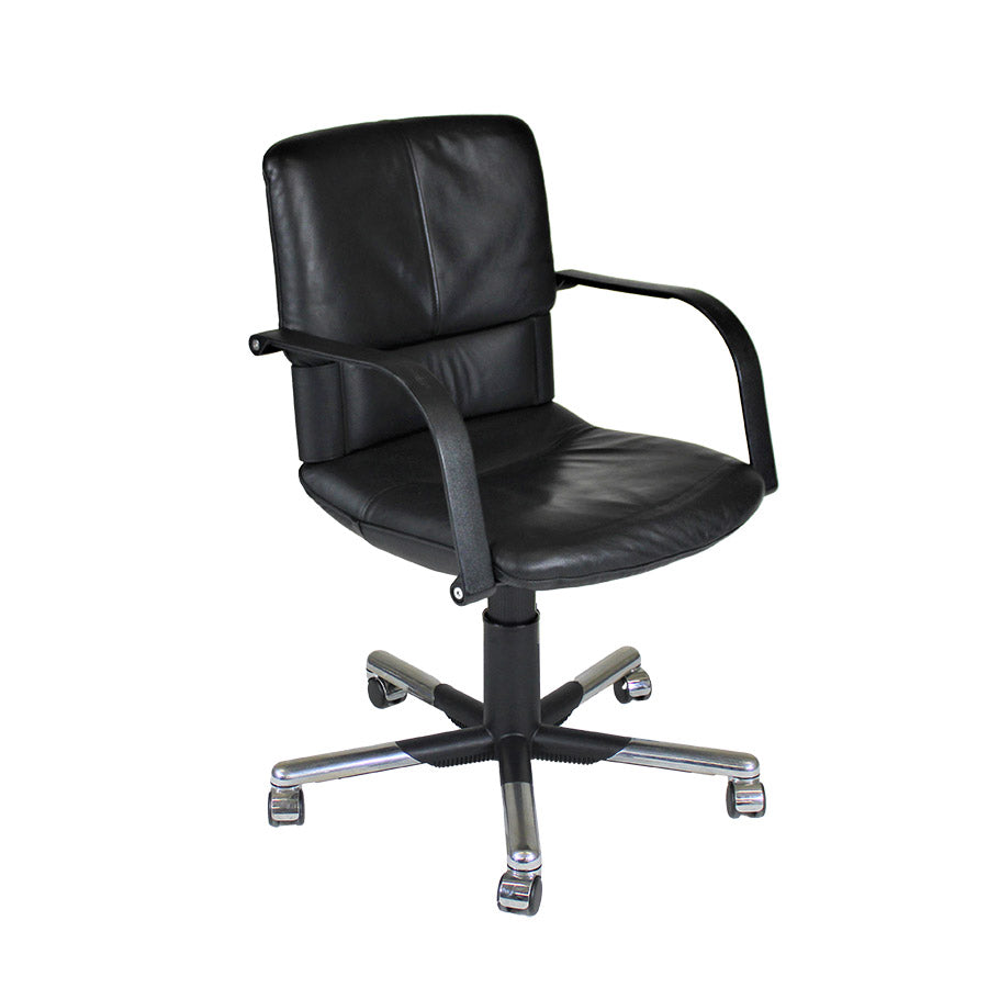 <tc>Vitra</tc>: Fauteuil de direction pivotant Imago Bellini en cuir noir - Reconditionné