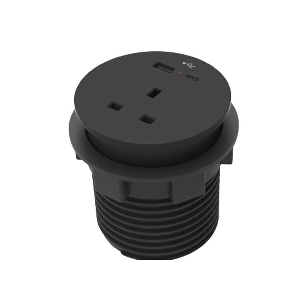 Module de puissance duo à ion ronde en noir en noir
