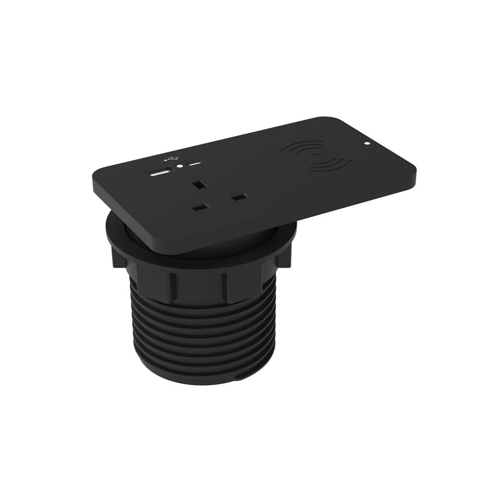 Module de puissance duo à ion rectangulaire en-du-dess en noir