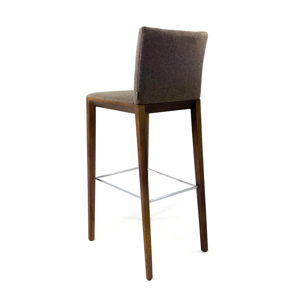 <tc>Walter Knoll</tc>: Tabouret de bar Andoo en tissu marron foncé - Reconditionné