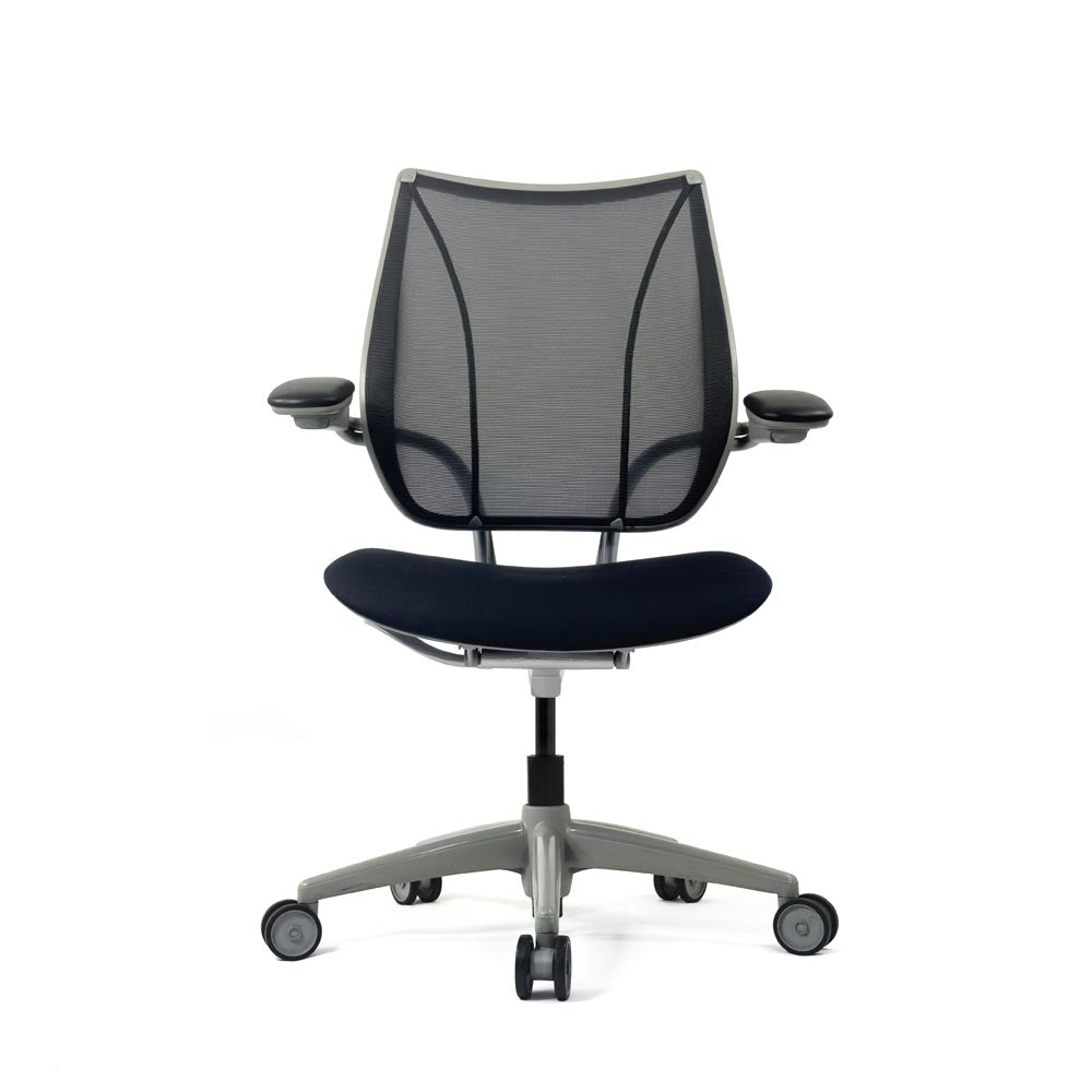 <tc>Humanscale</tc>: <tc>Liberty</tc> Chaise de bureau en tissu noir - Reconditionnée