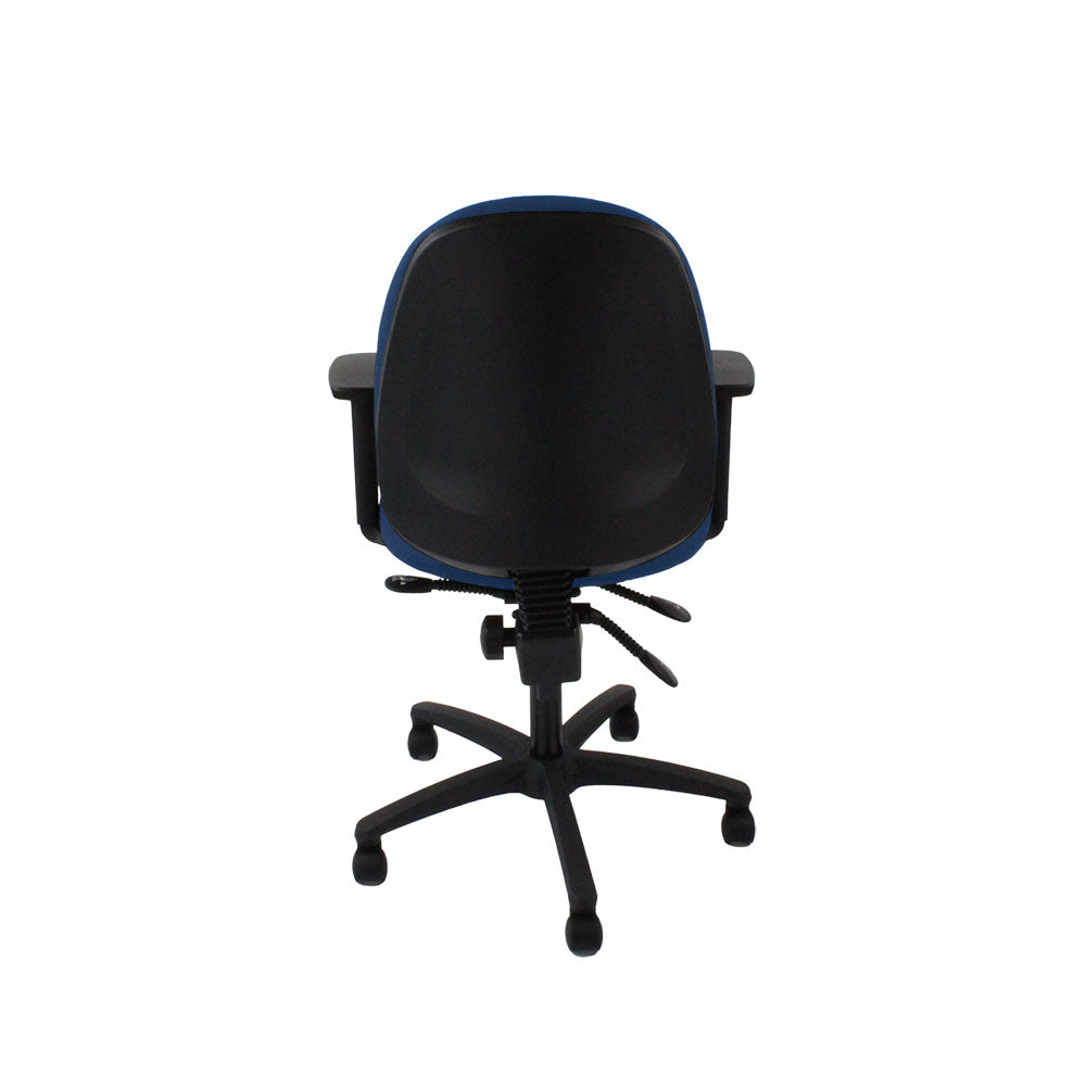 Saxe : <tc>Scoop</tc> Chaise haute d'opérateur en tissu bleu - Reconditionnée