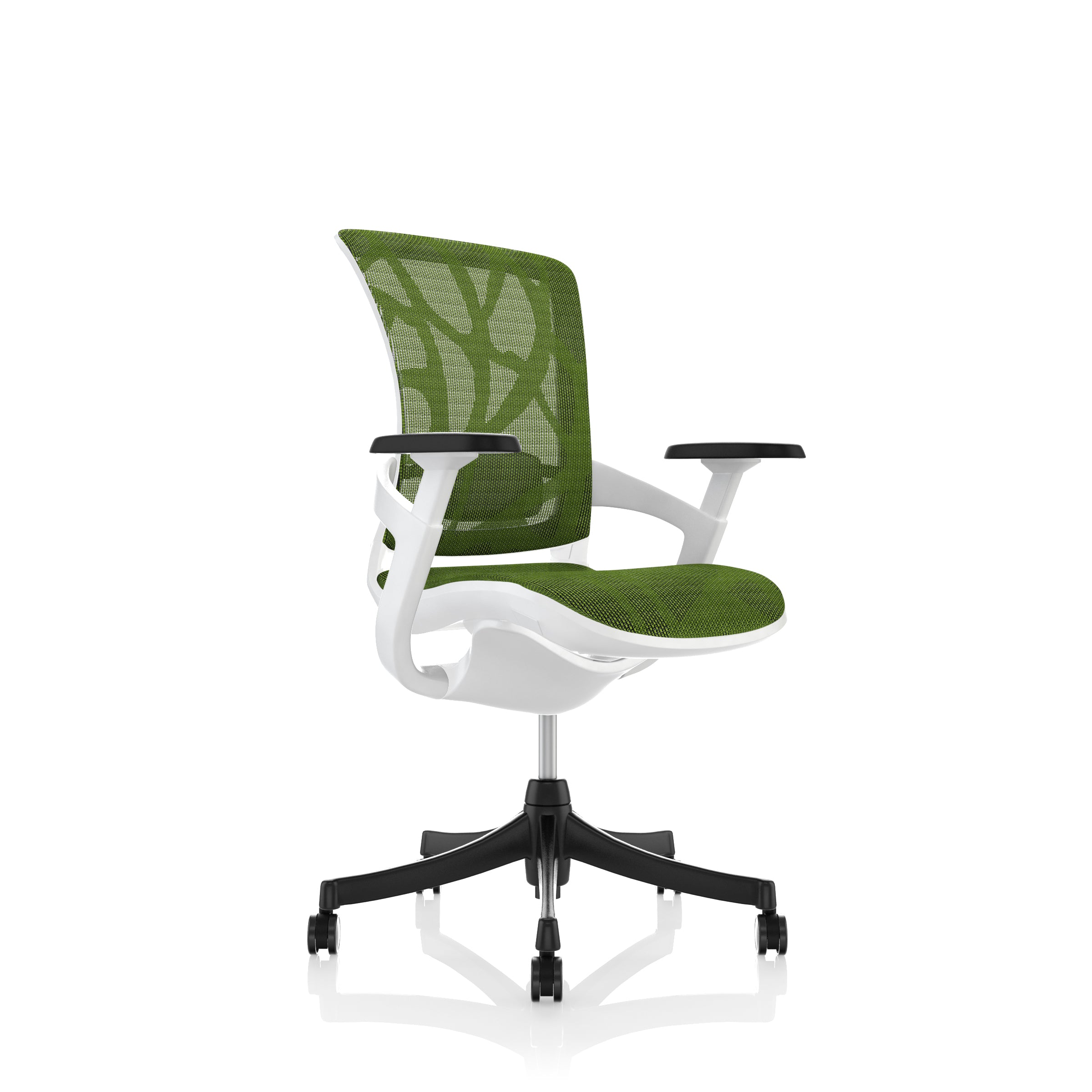 Sièges de confort: chaise de tâche de patinage en vert et blanc - rénové